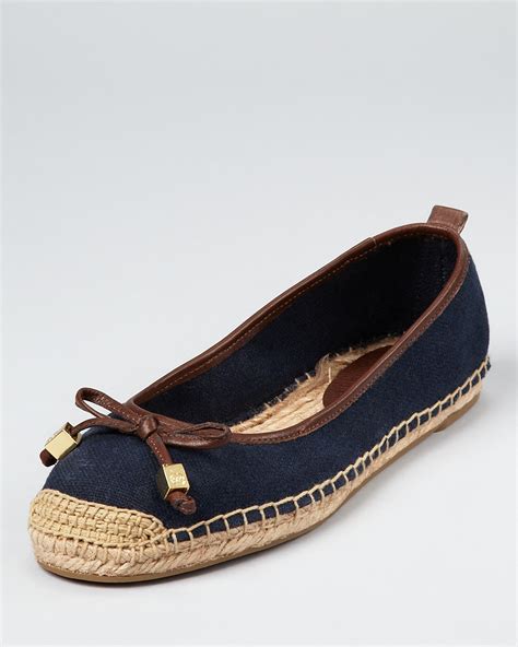 michael kors shoes meg espadrille flats|michael kors genuine leather flats.